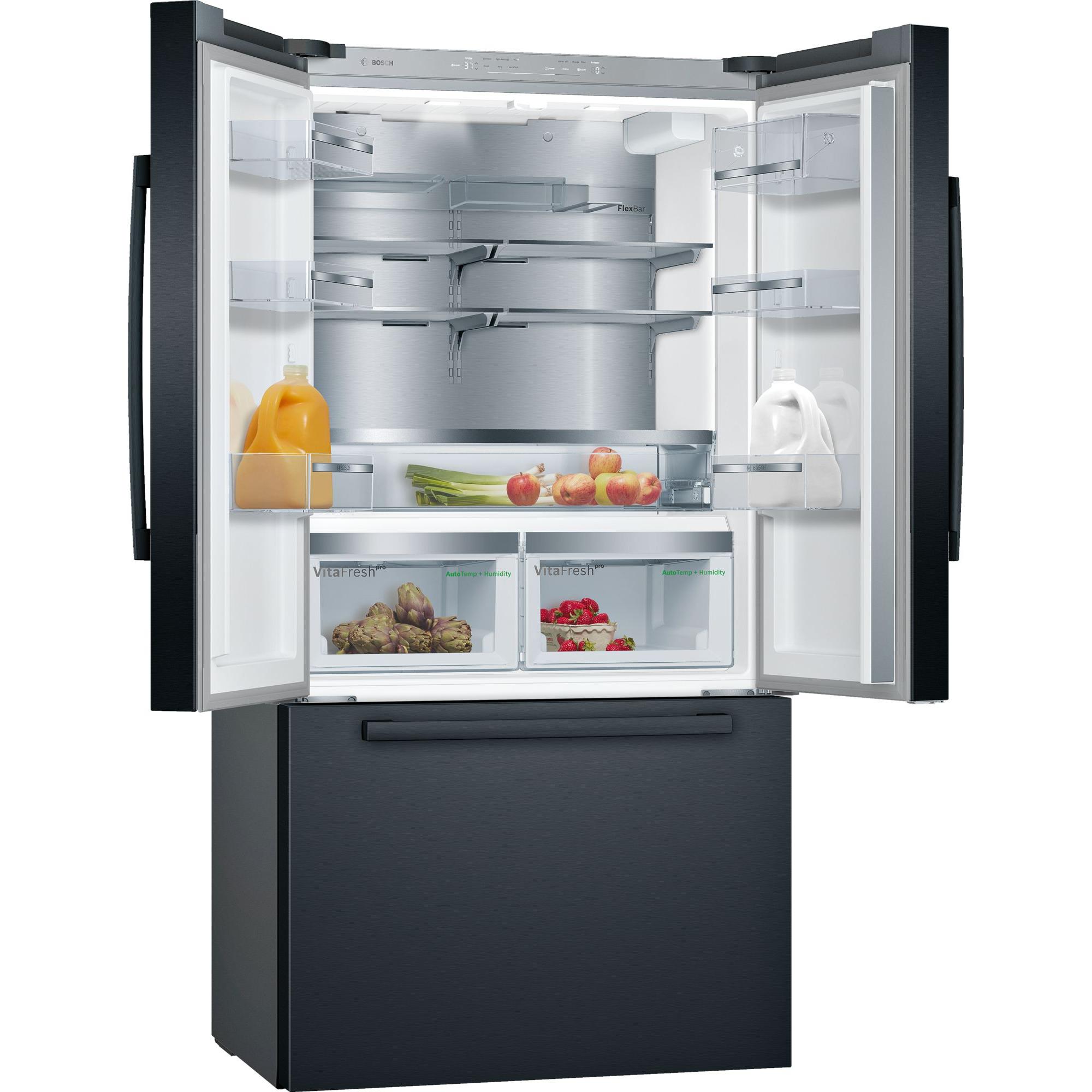 Bosch 36-inch, 21 cu.ft. Counter-Depth French 3-Door Refrigerator with VitaFreshPro™ Drawer B36CT80SNB