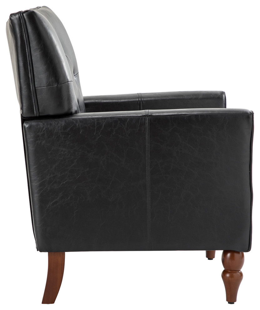 Vegan Leather Armchair With Nailhead Trim Set of 2   Contemporary   Armchairs And Accent Chairs   by Karat Home  Houzz