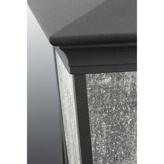 Progress Lighting Arrive LED Collection Textured Black Clear Seeded Glass Modern Outdoor Post Lantern Light P6427-3130K9