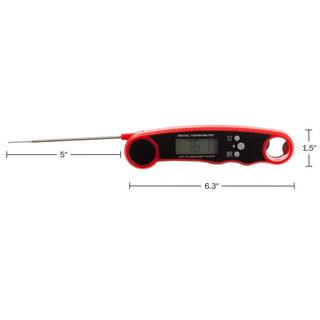 HOME-COMPLETE Red Instant Read Digital Thermometer with Water-Resistant Feature KIT1125