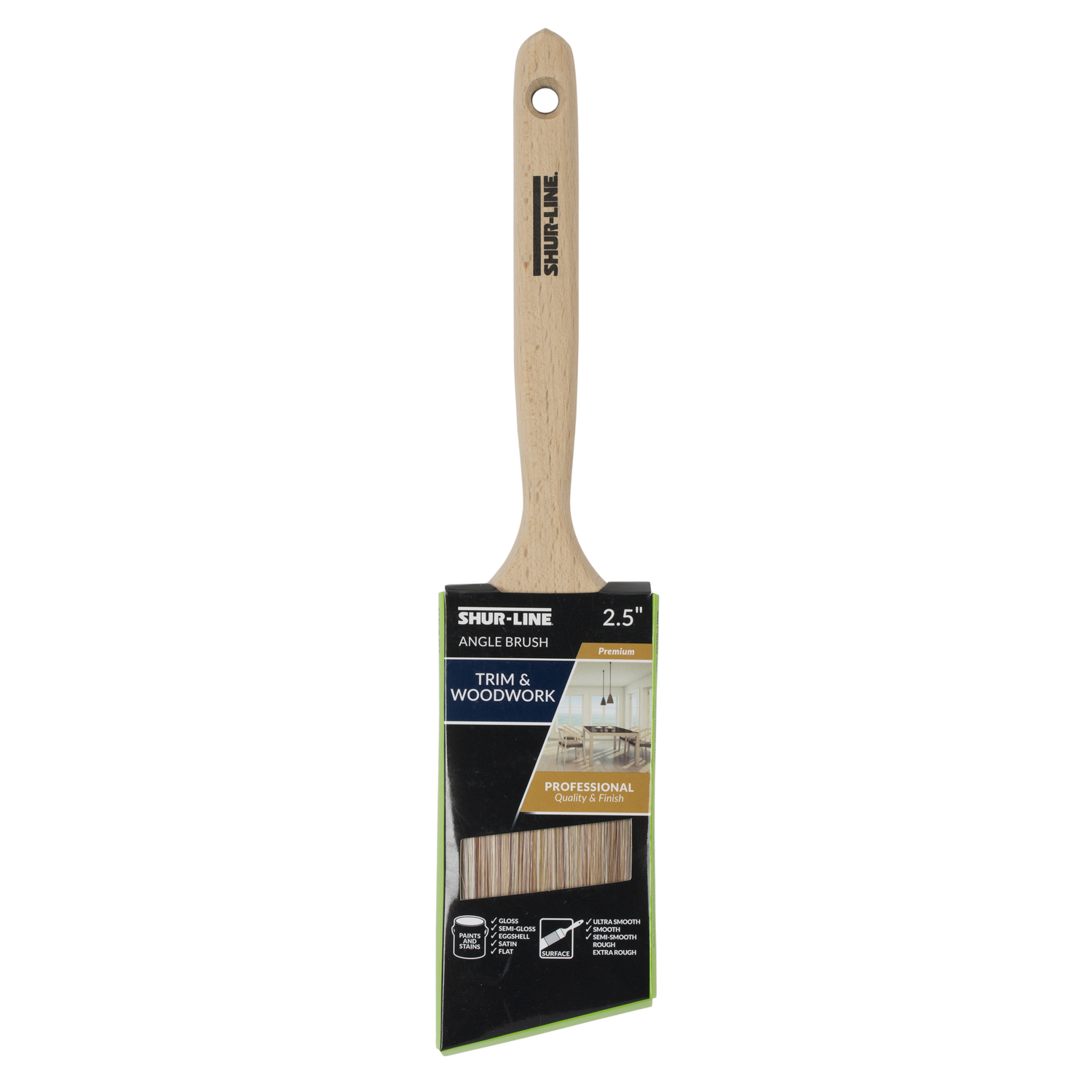 Shur-Line Wood Handle Paint Brush Angle 2-1/2 in. All Paints