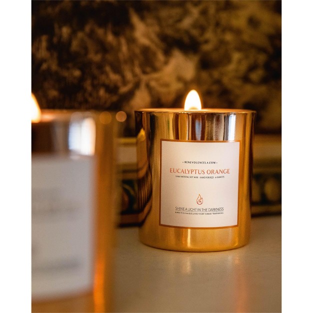 Benevolence La Premium Scented Wood Wicked Candles In Gold Glass Jar