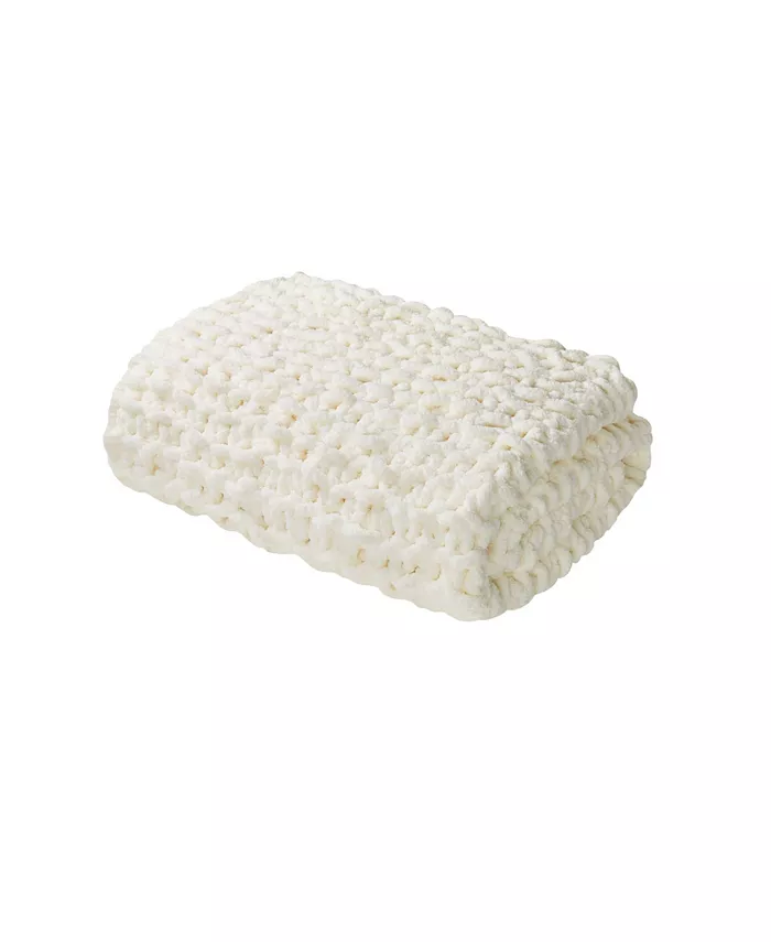 Madison Park Chunky-Knit Chenille Throw， 50