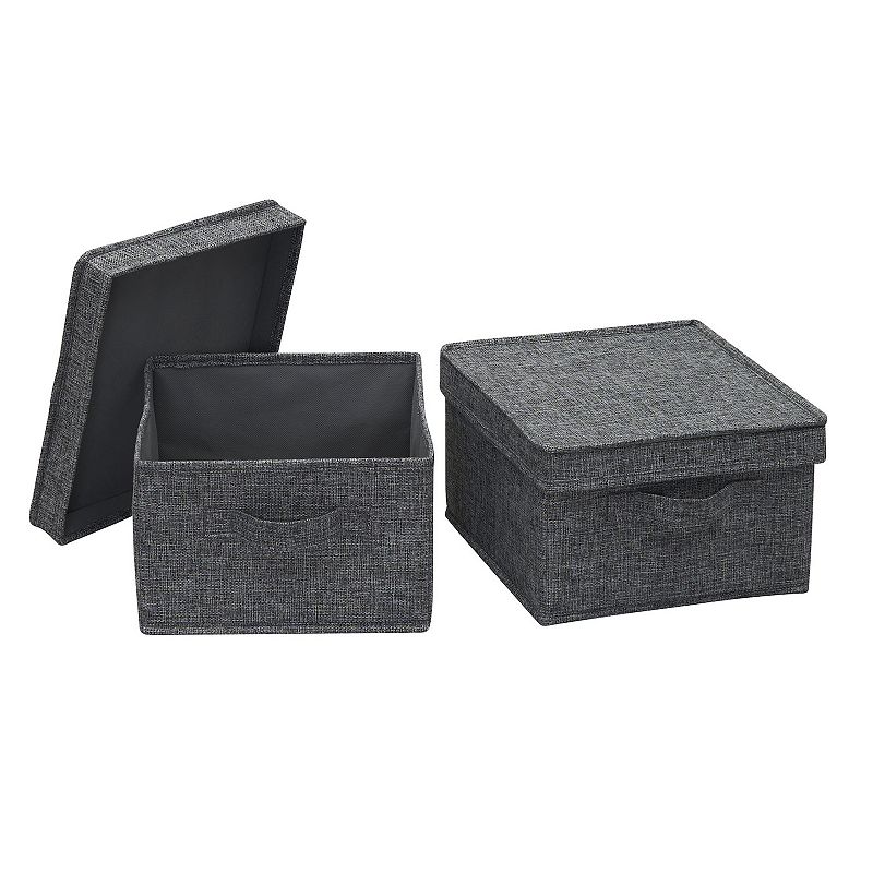 Household Essentials Medium Storage Boxes with Lids 2-pack Set