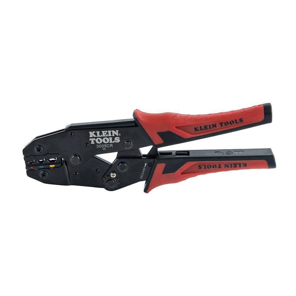 Klein Tools Ratcheting Crimper 10-22 AWG - Insulated Terminals 3005CR