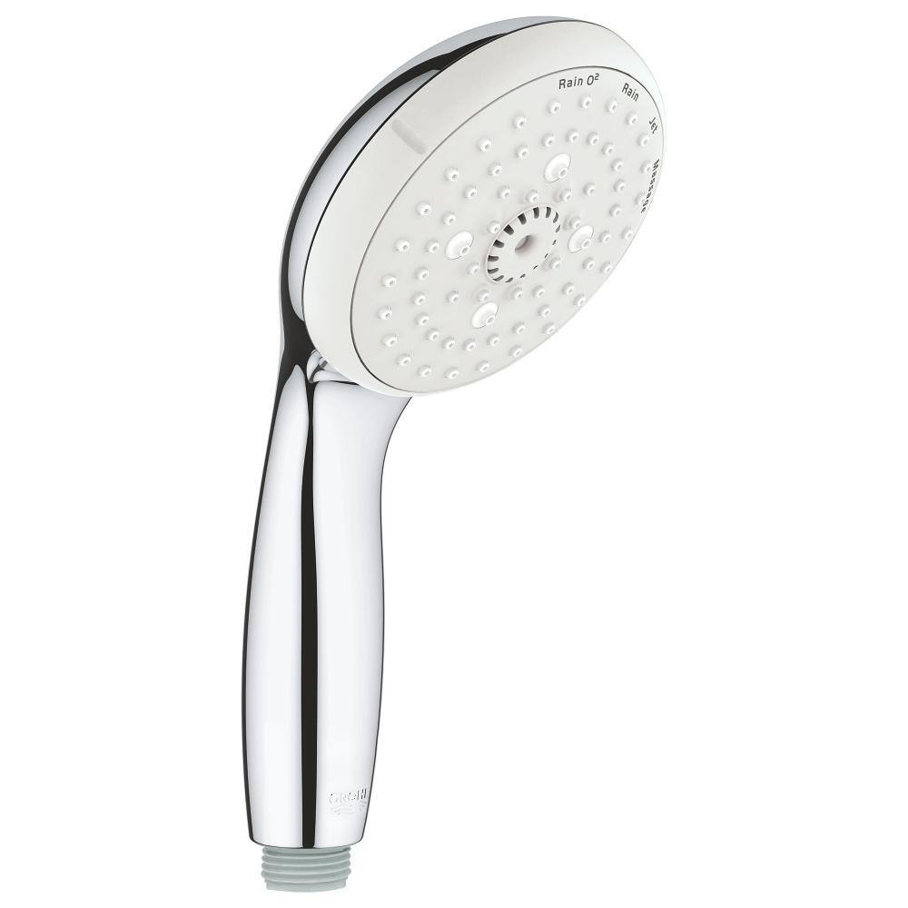 GROHE Tempesta 4-Spray 4 in. Single Wall Mount Handheld Rain Shower Head in Chrome 28421002