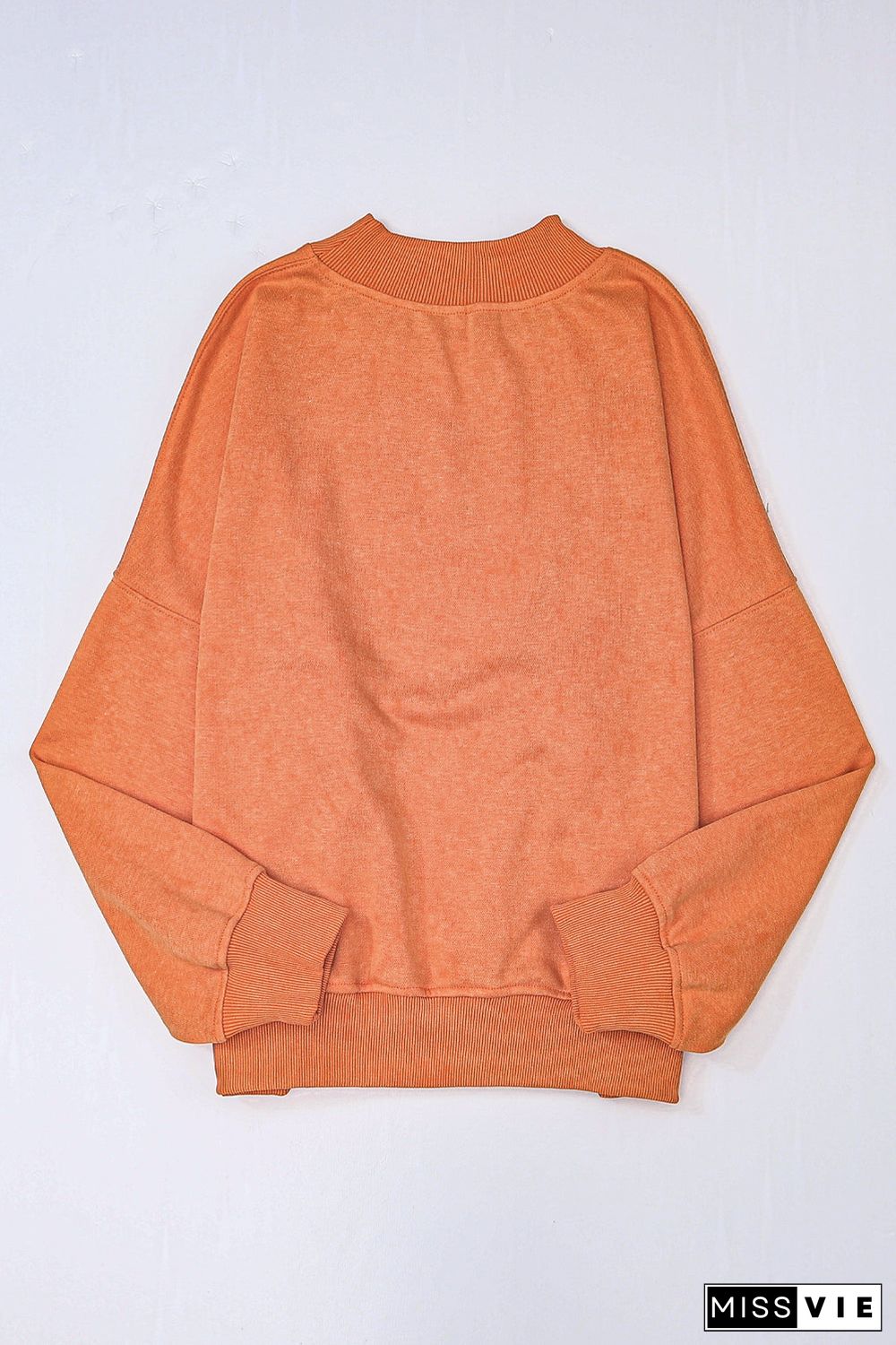 Drop Shoulder Crew Neck Pullover Sweatshirt