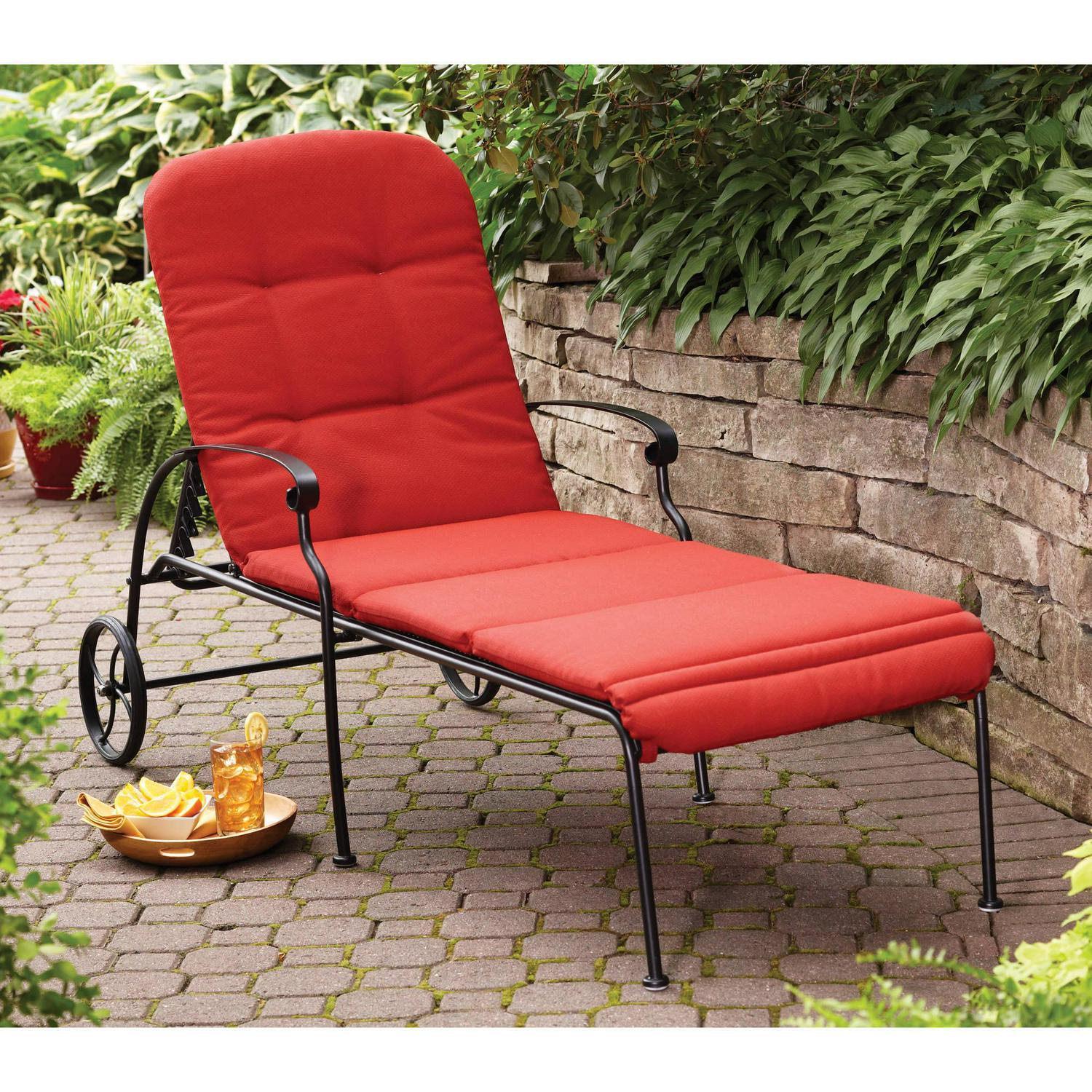 Better Homes and Gardens Clayton Court Multiple Position Resin Wicker Outdoor Chaise Lounge  Red