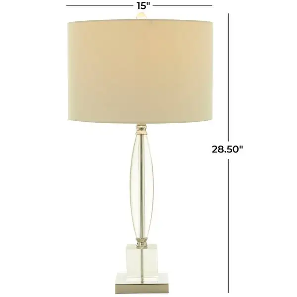 White Crystal Glam Table Lamp - 15 x 15 x 29