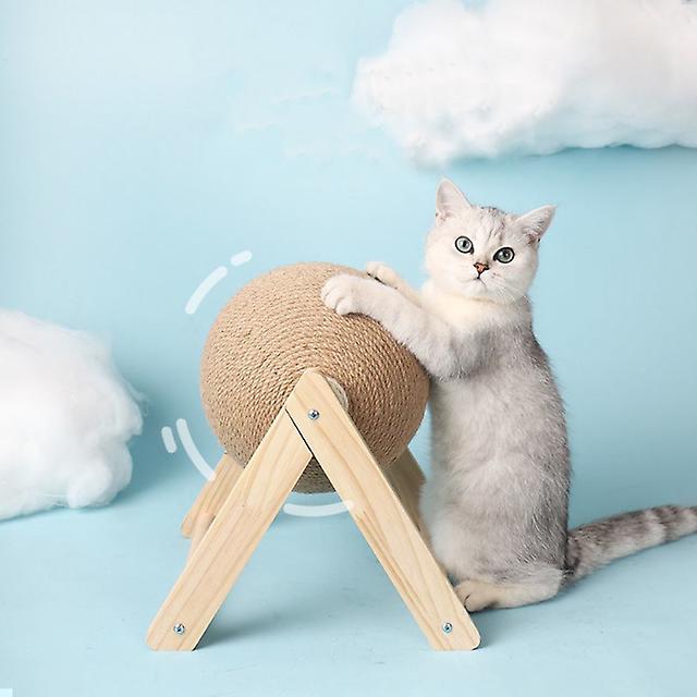 Cat Scratch Ball Toy Kitten Sisal Rope Ball Board Wear-resistant