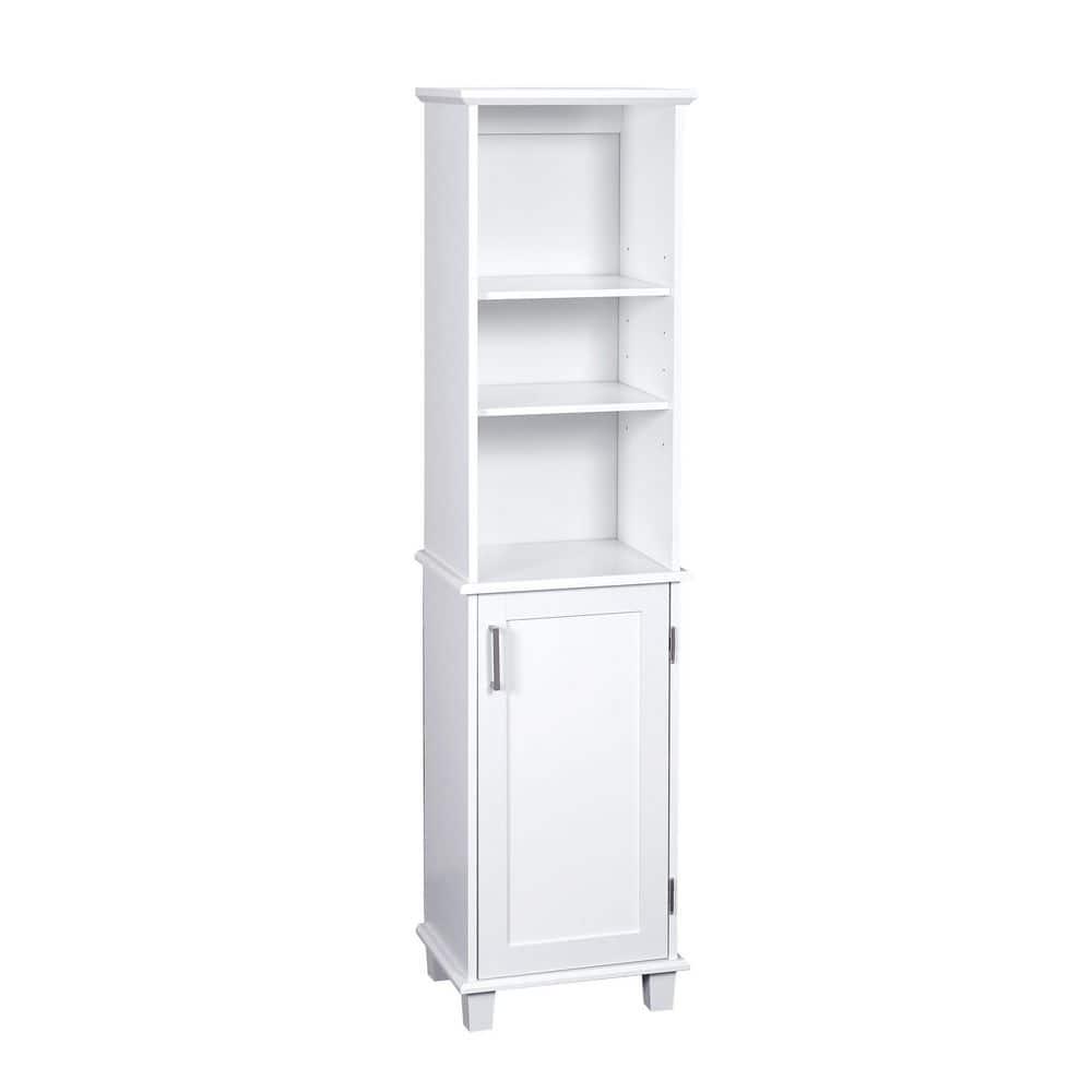 Glacier Bay Shaker Style 16 in W x 12 in D x 6225 in H Linen Cabinet in White