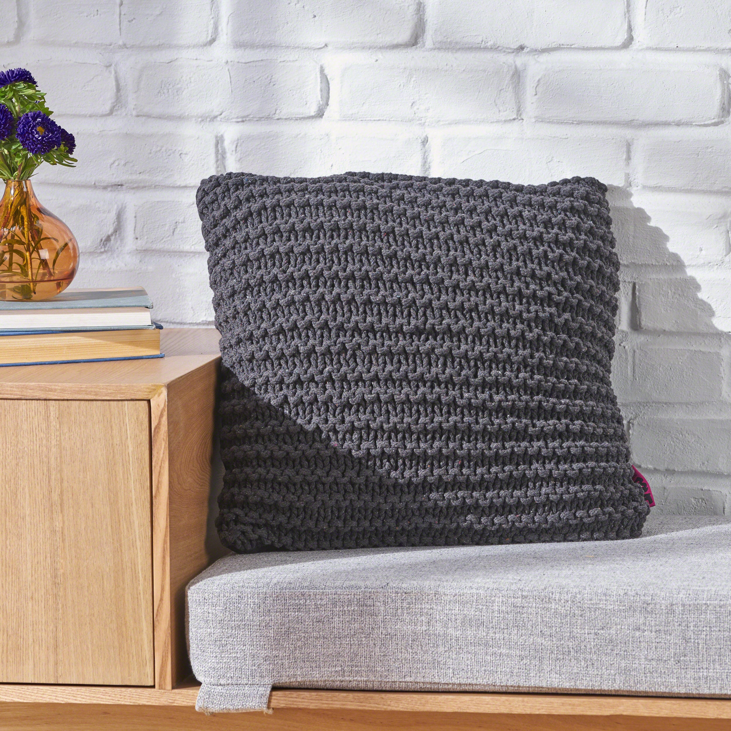 Tate Knitted Cotton Pillow