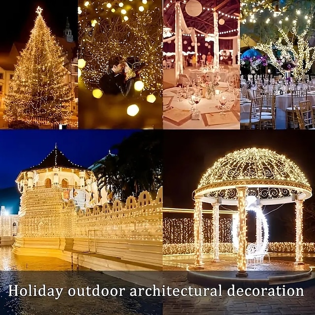 LED Solar Light 7M Outdoor Waterproof Fairy Garland String Lights Solar Lamp Decoration for Christmas Party Garden Patio 7M-50LEDs 12M-100LEDs 22M-200LEDs