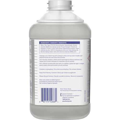 Diversey Cleaner |Multipurpose，Hydrogenperoxide，J-Fill， Conc，2.5L，Cl | DVO95613252