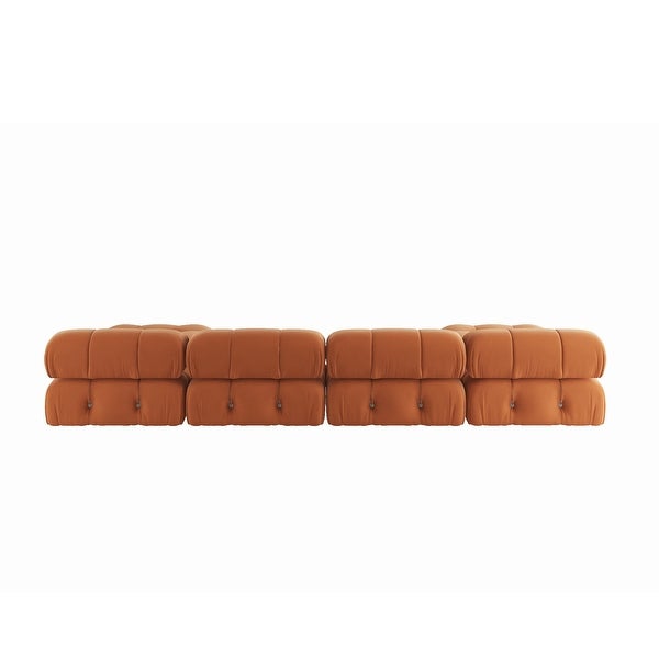 138'' Modern Velvet Upholstery U-shaped Sectional Sofa