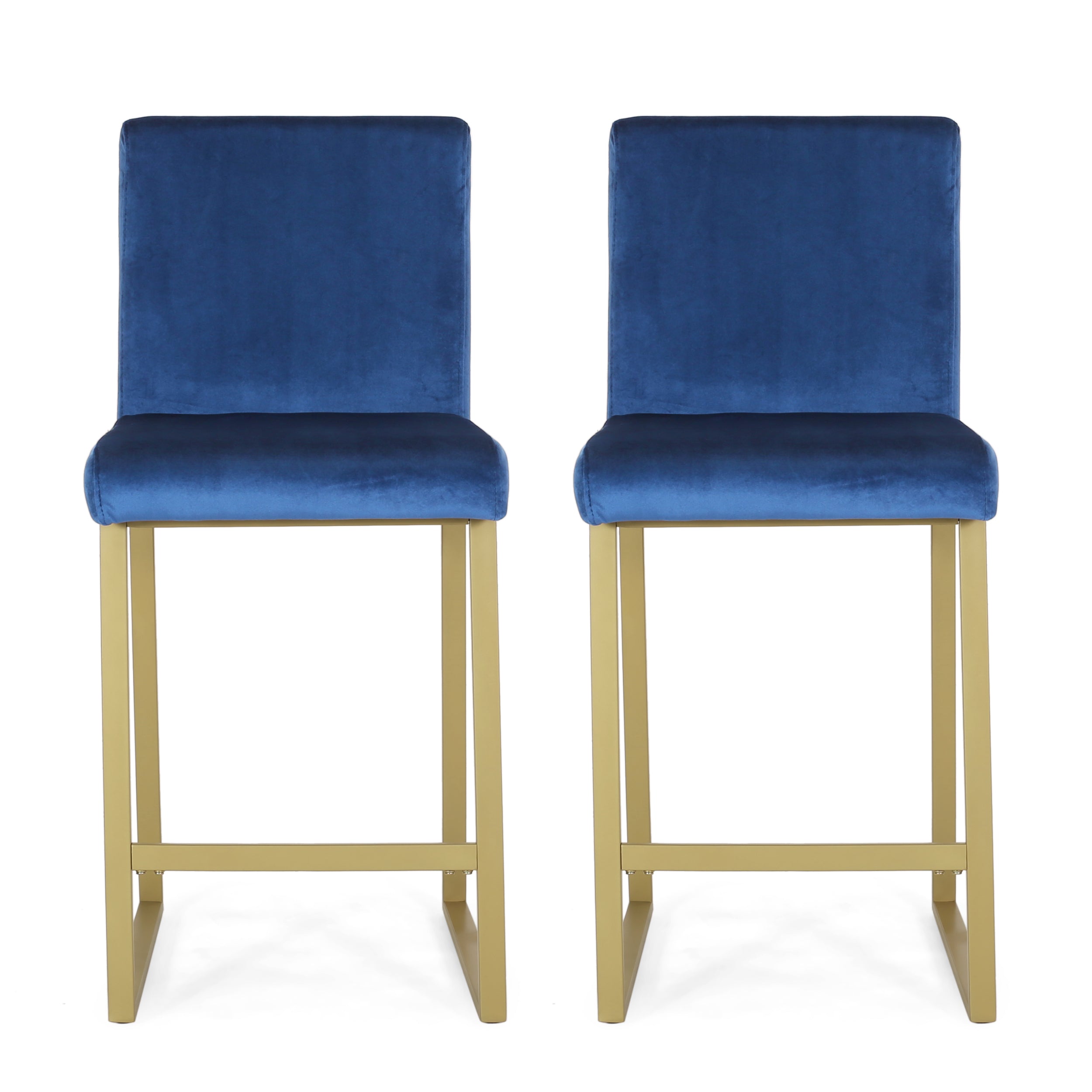 Lexi Modern Velvet Barstools (Set of 2)