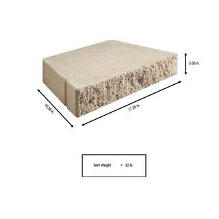 Oldcastle Diamond 3 in. x 17.25 in. x 10.5 Tan Concrete Wall Cap (60- Piece Pallet) 16200572