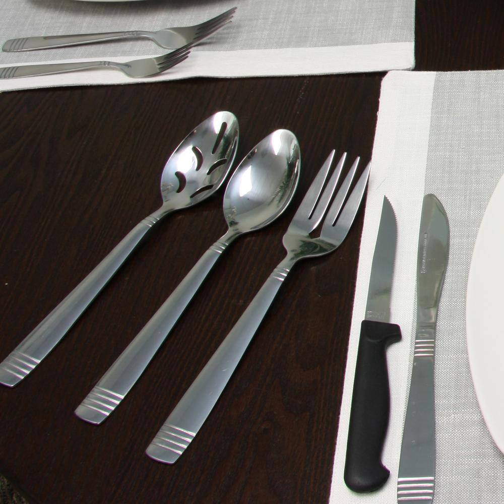 Gibson Home Palmore Plus 55-Piece Stainless Steel Flatware Set (Service for 8) 985100058M