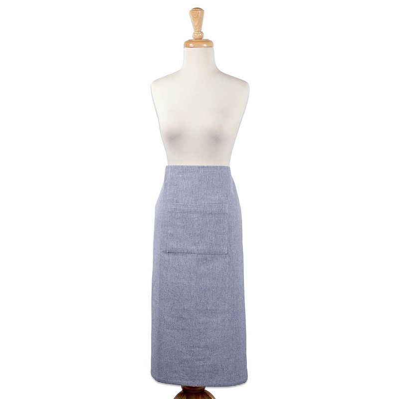 30 Blue Solid Chambray Bistro Apron with Adjustable Strap