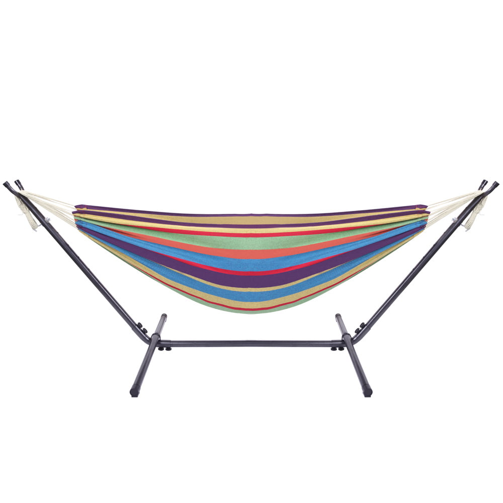 LANTRO JS Hammock & Steel Frame Stand Swing Chair Home/Outdoor Backyard Garden Camp Sleep YJ