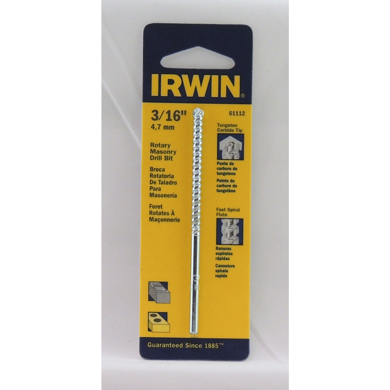 Irwin 3/16 in. X 4 in. L Carbide Tipped Rotary Drill Bit 1 pc