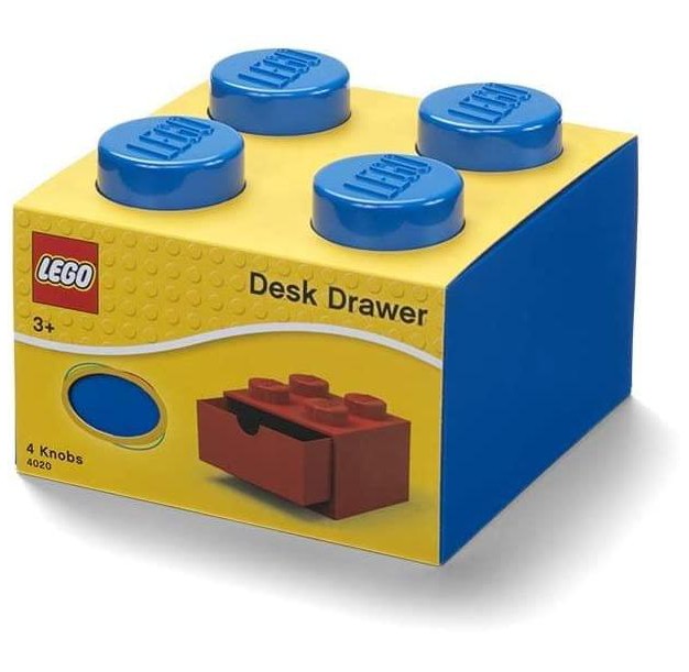 Room Copenhagen Lego Desk Drawer 4 Knobs Stackable Storage Box Blue