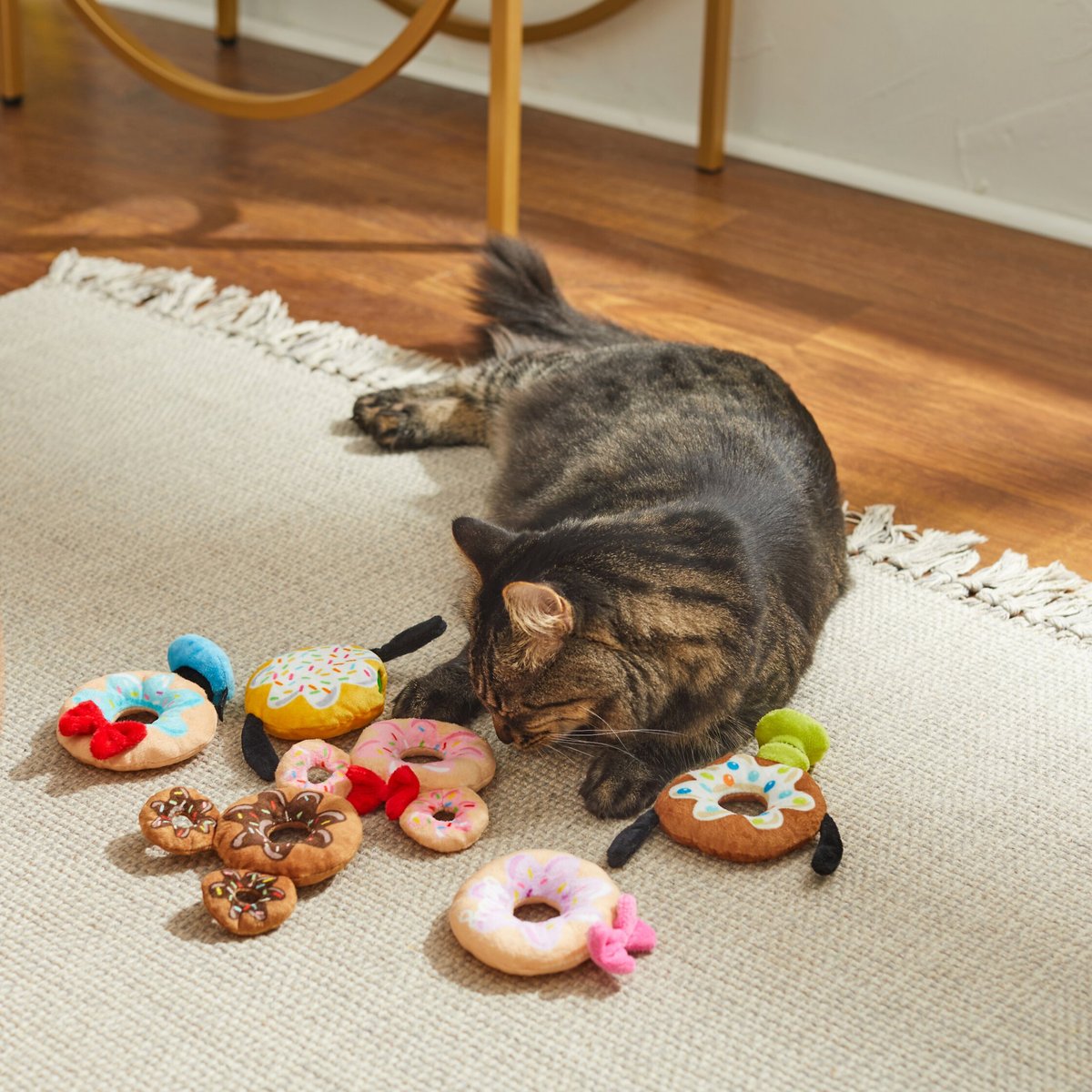 Disney Mickey and Friends Donuts Plush Cat Toy with Catnip