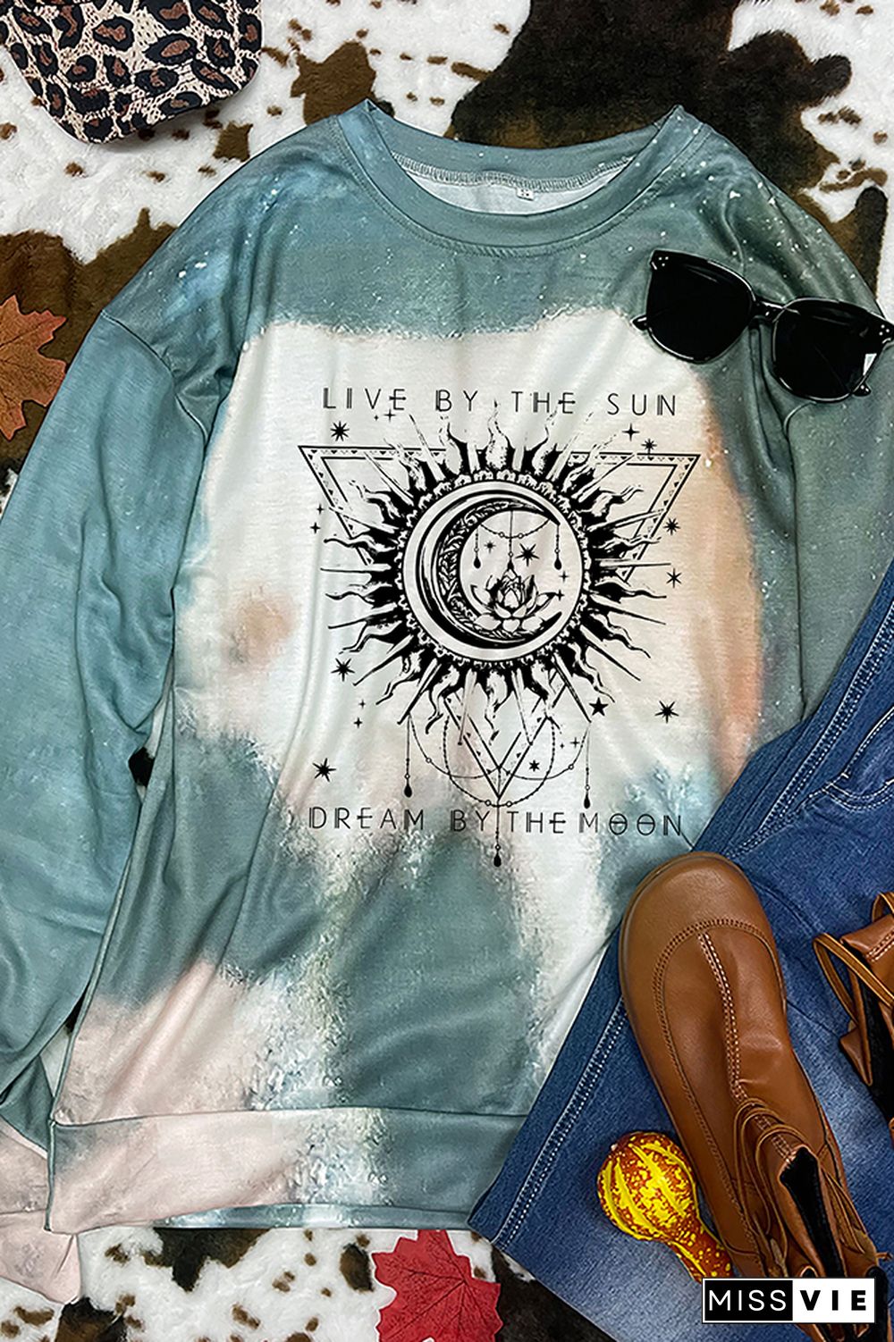 Live By The Sun Dream By The Moon Sweatshirt Women Wholesale