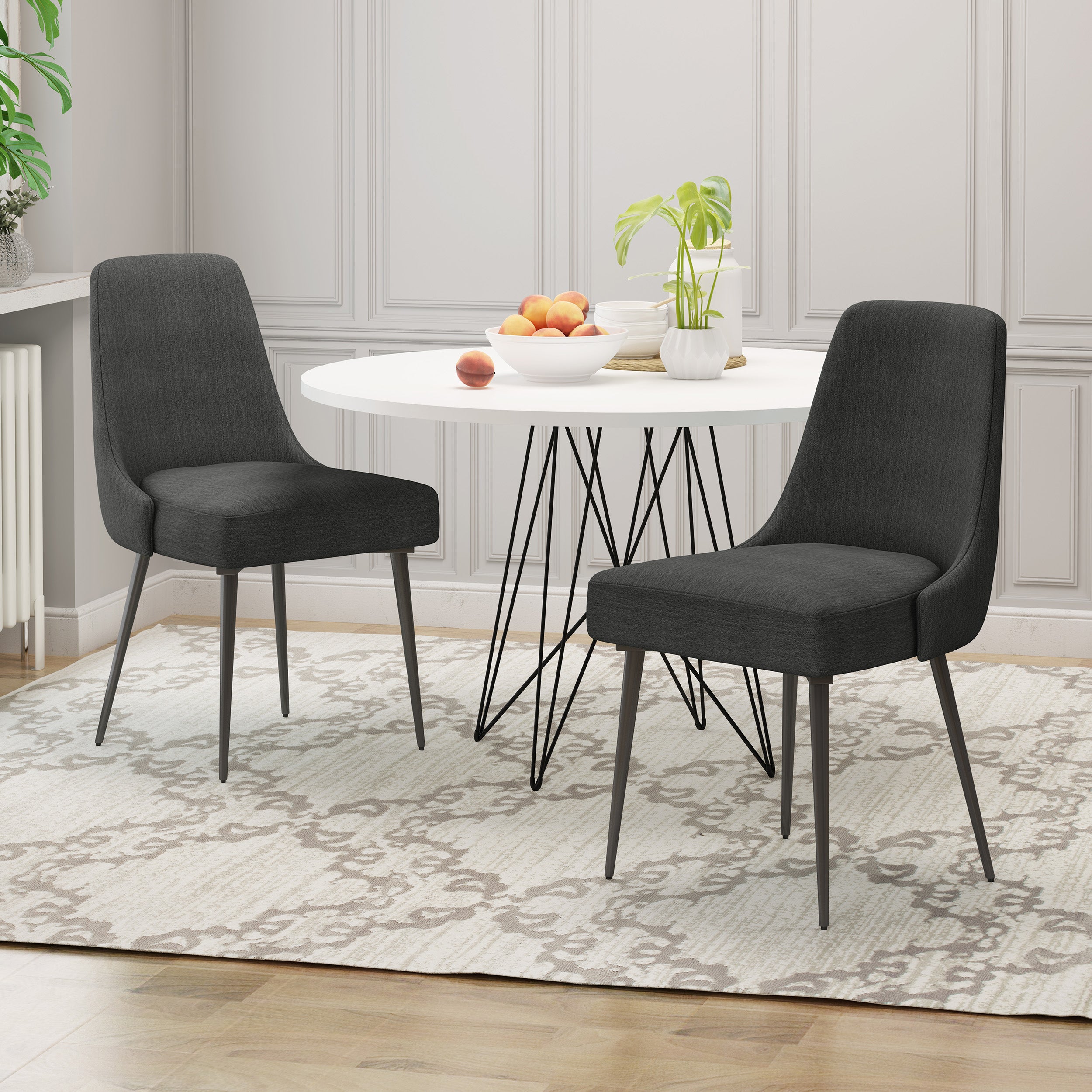 Ella Modern Fabric Dining Chairs (Set of 2)