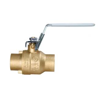 The Plumber's Choice 2 in. FIP x 2 in. FIP Premium Brass Full Port Ball Valve with Lock Handle (2-Pack) 832T224-2-NL-L