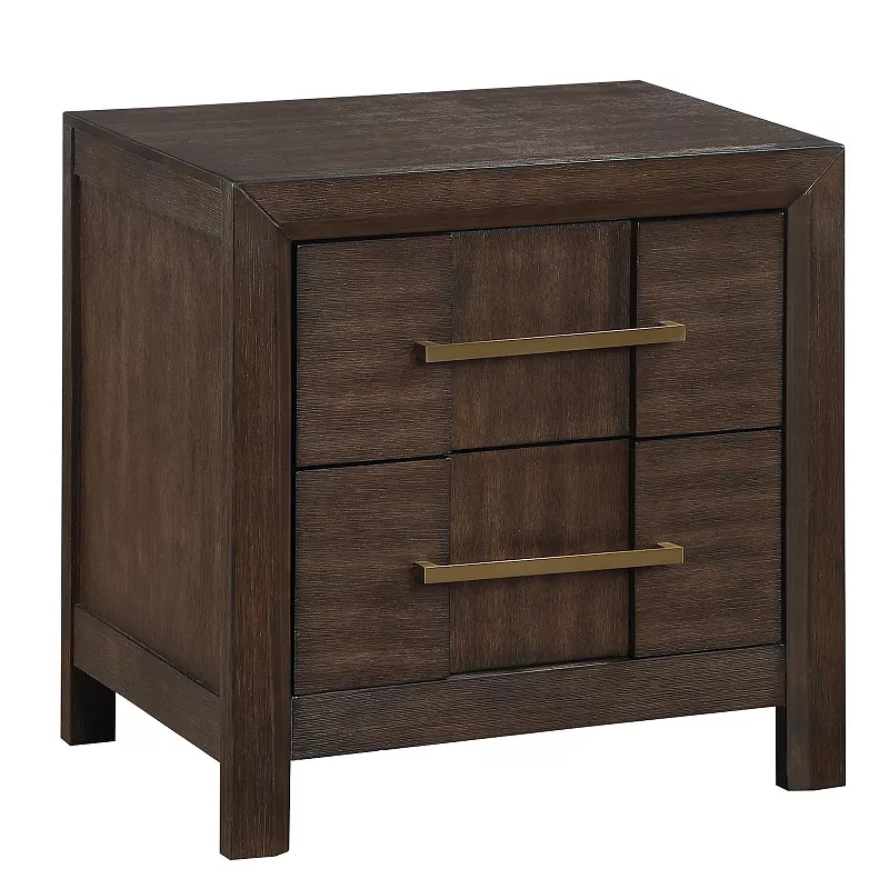 Kenzo Modern Style 2-Drawer Nightstand Made with Wood