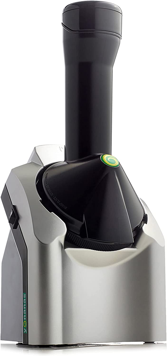 Yonanas 902 Soft Serve Dessert Maker， Sorbet and Ice Cream Maker， 200-Watts， Silver