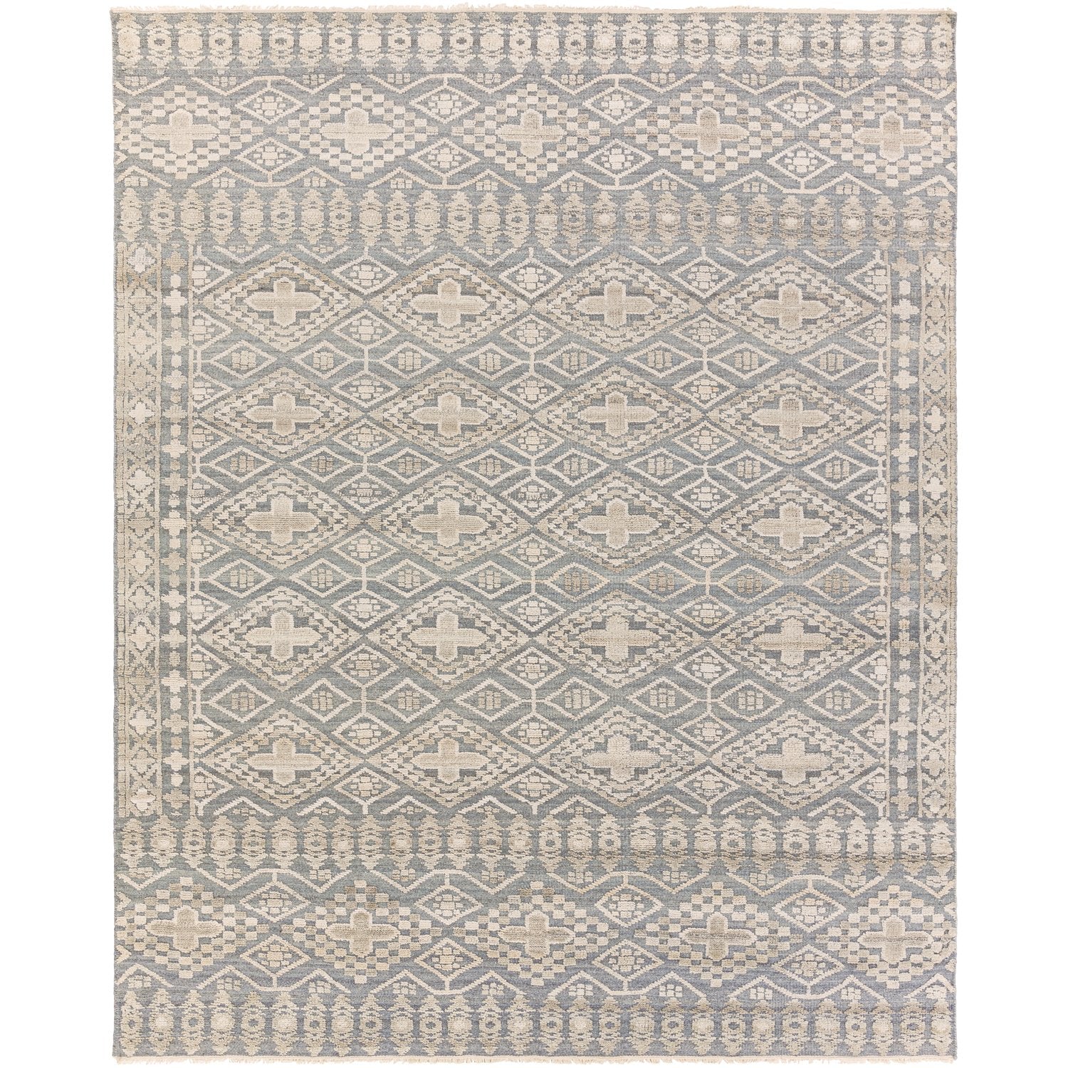 Nobility Hand Knotted Rug in Grey