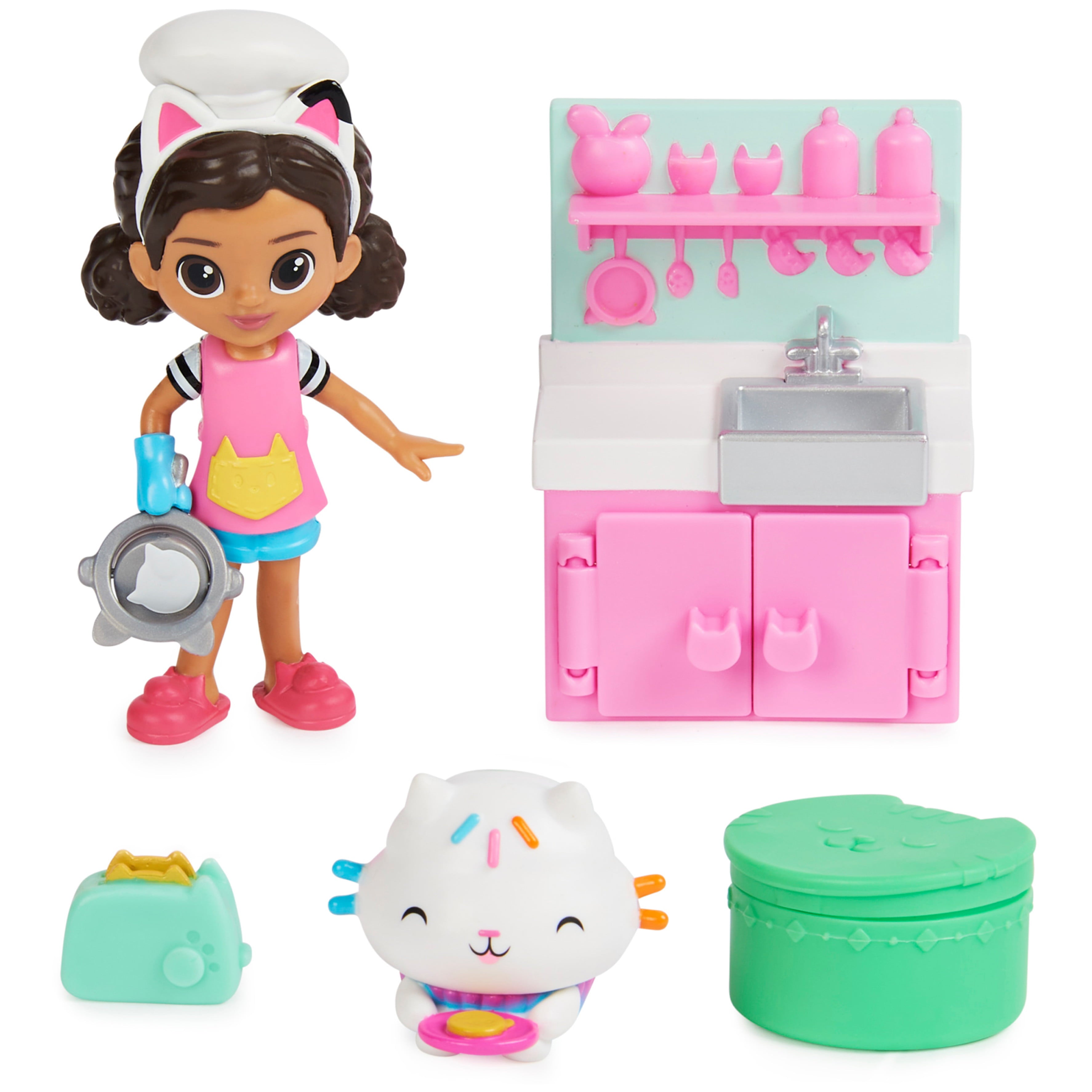 Gabby’s Dollhouse， Lunch and Munch Kitchen Set with 2 Figures