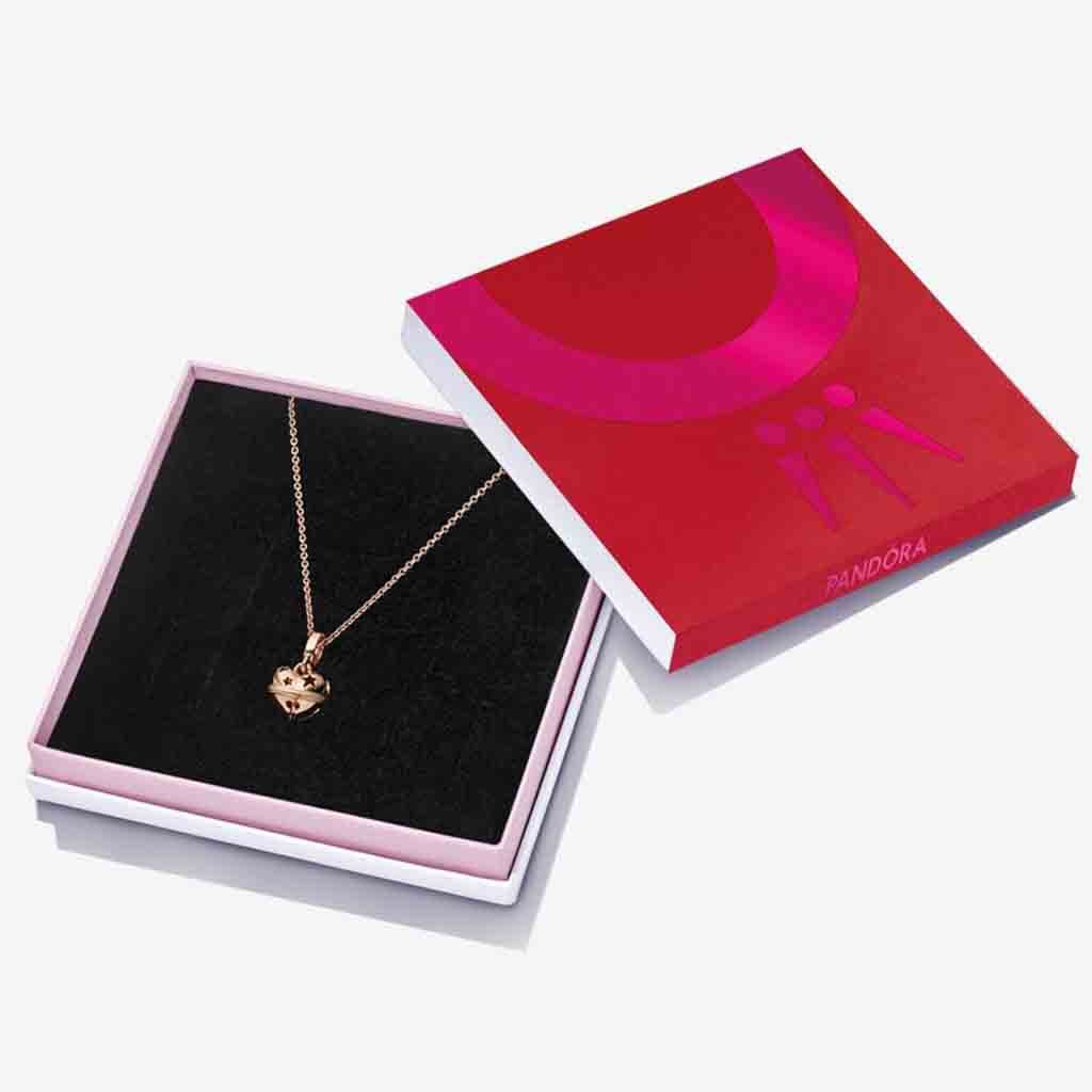 PANDORA  Festive Bell Charm & Necklace Gift Set