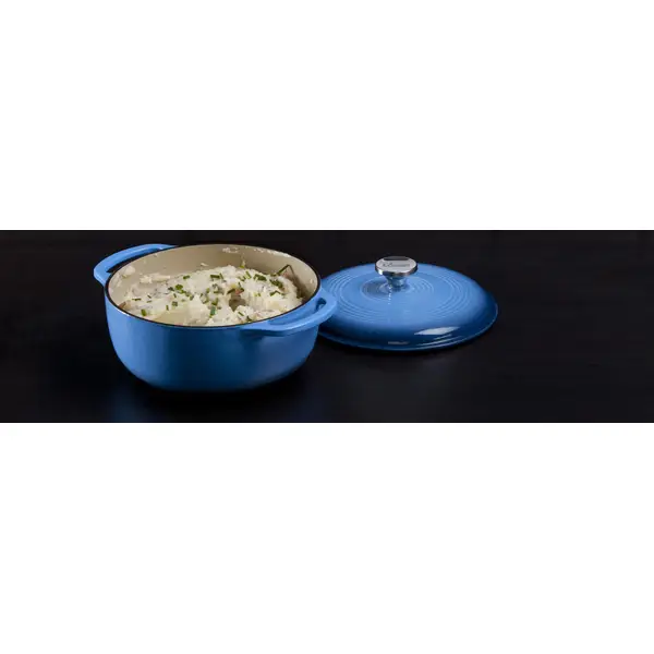 Lodge 4.5 Quart Blue Enameled Cast Iron Dutch Oven