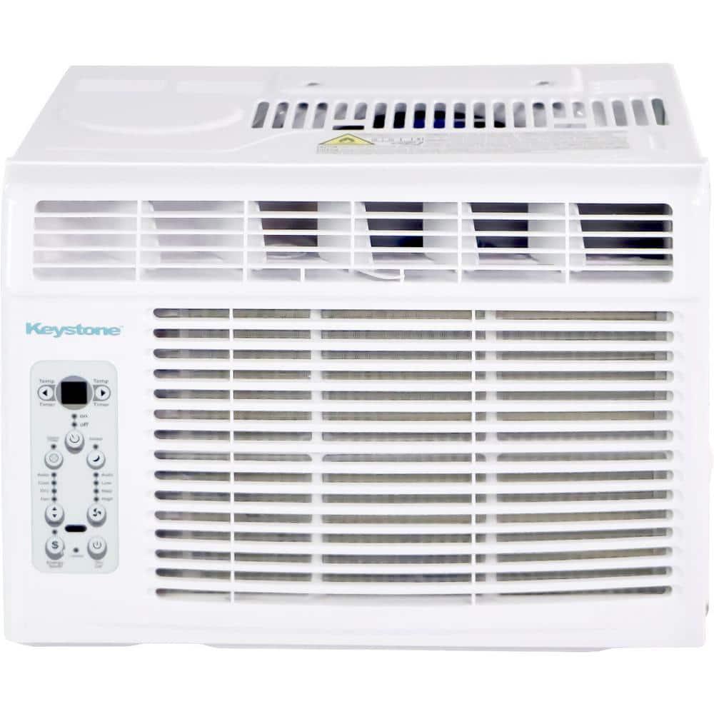 Keystone 5000 BTU WindowMounted Air Conditioner with Follow Me LCD Remote Control in White KSTAW05BE