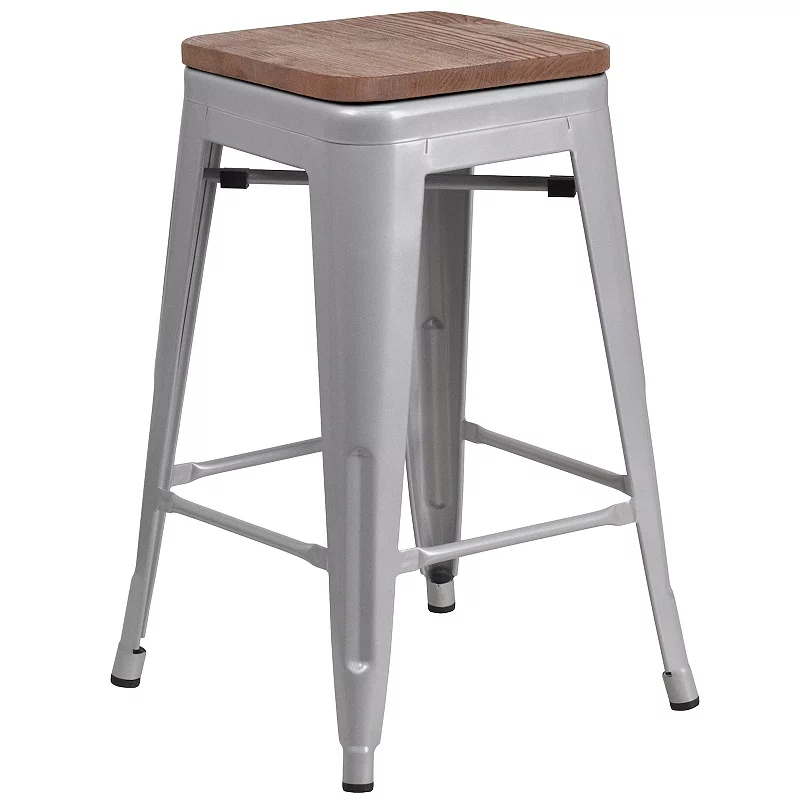 Flash Furniture Backless Mixed Media Counter Stool