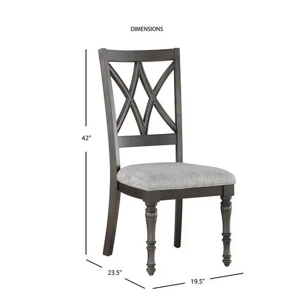 Lockwood Double X-Back Wood Dining Chair by Greyson Living (Set of 2)