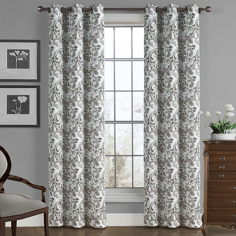 Perry Scroll Crushed Microfiber Window Curtain