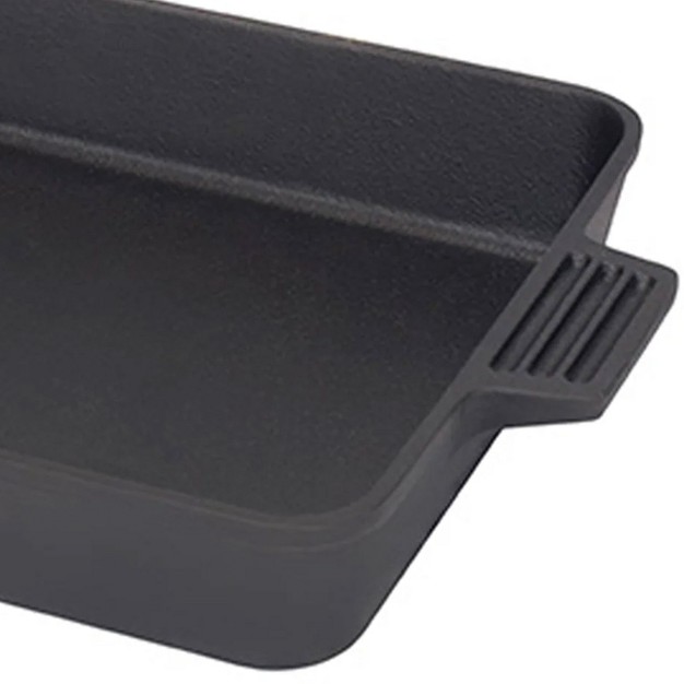 X 13 quot X 2 quot Rectangular Pre seasoned Cast Iron Cake Baking Pan Oven And Broiler Safe Casserole Bakeware Dish Black