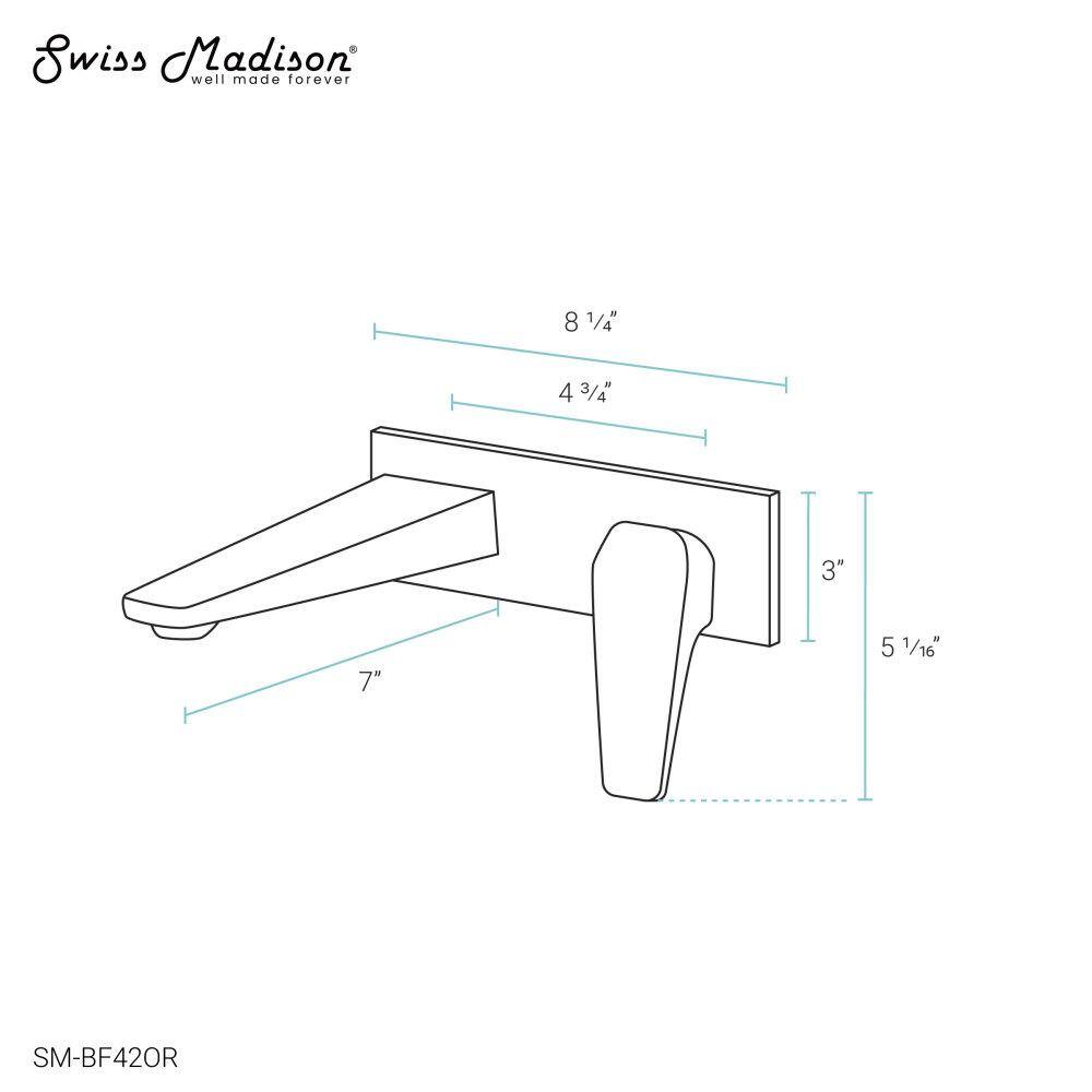 Swiss Madison Voltaire Single-Handle Bathroom Wall Mount Faucet in Oil Rubbed Bronze SM-BF42OR