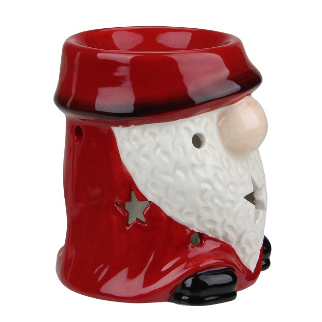 Northlight 4 75 Red Ceramic Christmas Star Gnome Tealight Candle Holder