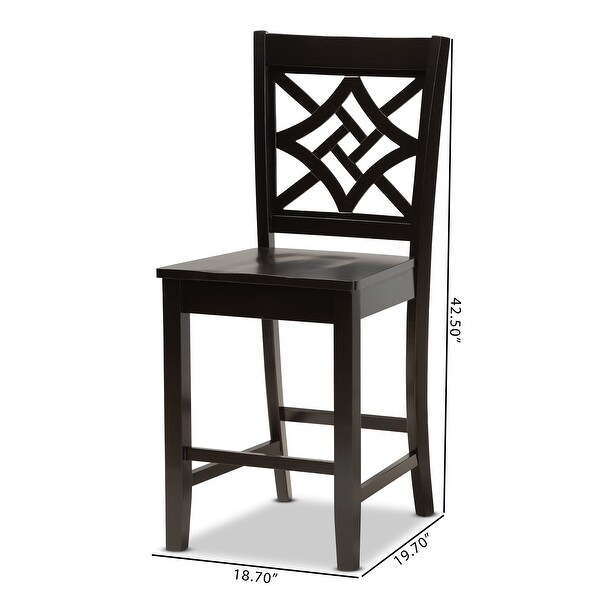 Nicolette Modern and Contemporary 2-Piece Counter Stool Set