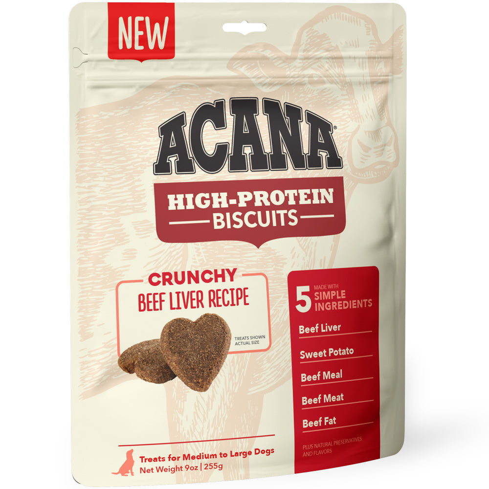 ACANA Crunchy Biscuits High-Protein Beef Liver Recipe Dog Treats andndash; Pet Empire and Supplies