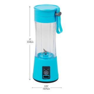 Mind Reader 12.8 oz. Handheld Rechargeable Personal Juicer USB-Powered Portable Blender Blue PORBLEND-BLU