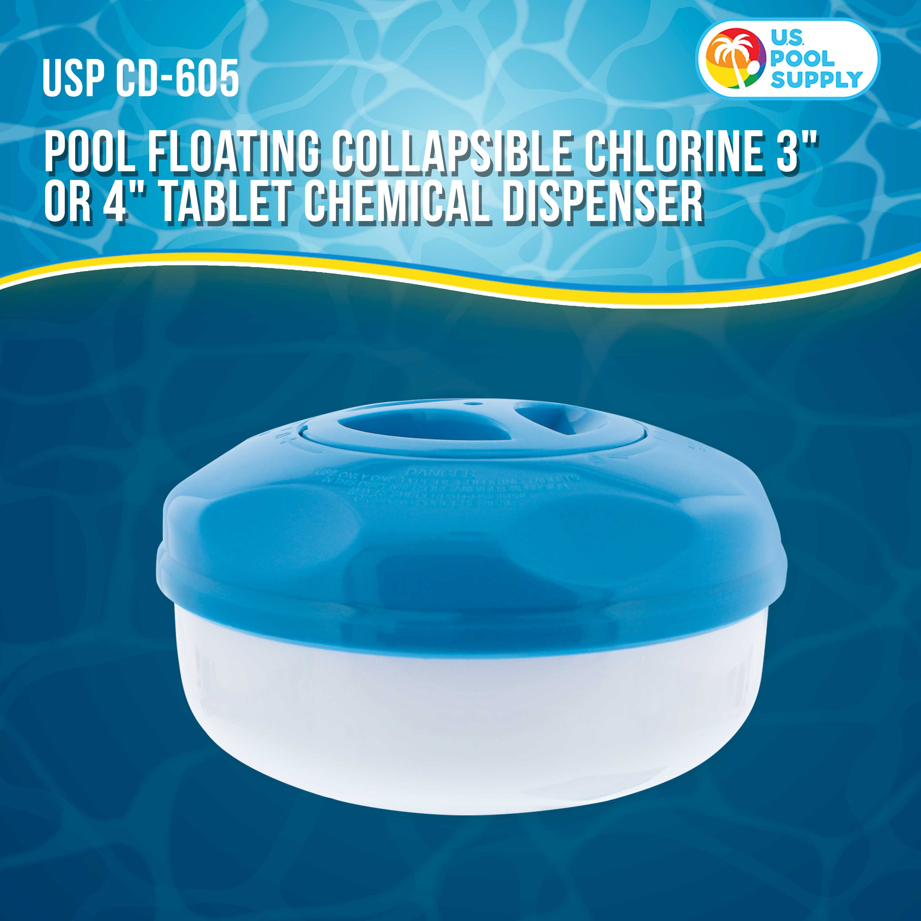 U.S. Pool Supply Floating 3"-4" Tablet Swimming Pool Chloring Chemical Dispenser