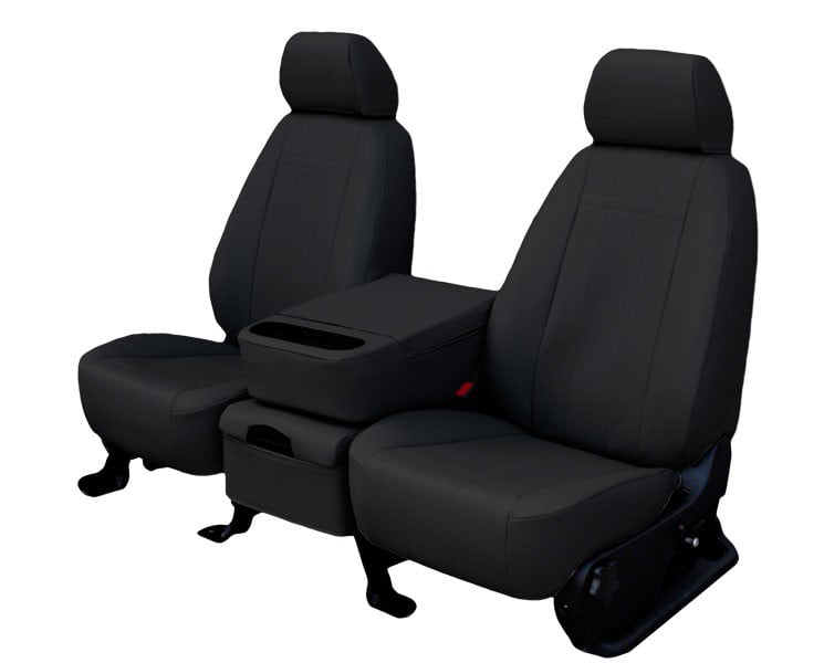 CalTrend Rear Faux Leather Seat Covers for 2010-2012 Subaru Outback - SU107-01LX Black Insert and Trim