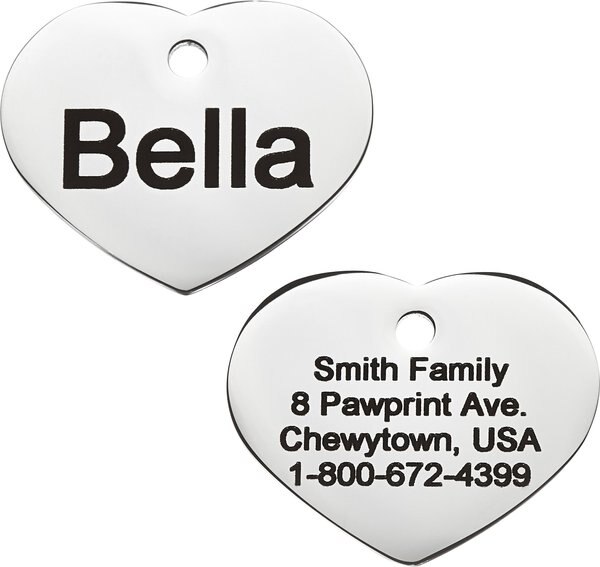 Frisco Personalized Dog and Cat ID Tag， Heart