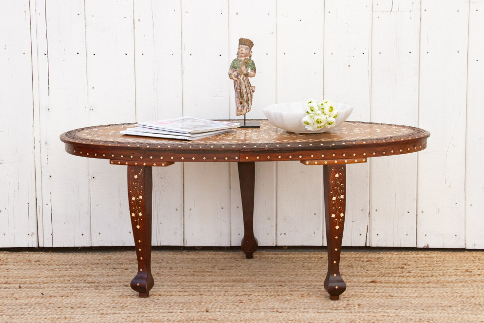 Mid Century Anglo Indian Inlay Coffee Table   Eclectic   Coffee And Accent Tables   by De cor  Houzz